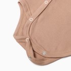 Боди с длинным рукавом Крошка Я, BASIC LINE, рост 68-74 см, цвет коричневый - Фото 4