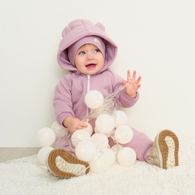 Костюм для девочки (толстовка, брюки) «Крошка Я» BASIC LINE, рост 74-80 см, розовый