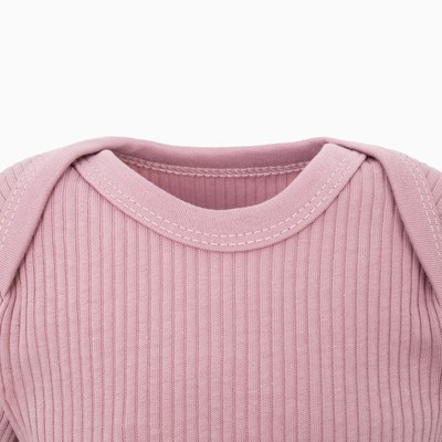 Боди с длинным рукавом «Крошка Я» BASIC LINE, рост 68-74 см, розовое