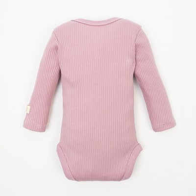 Боди с длинным рукавом «Крошка Я» BASIC LINE, рост 68-74 см, розовое