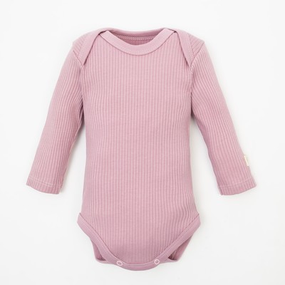 Боди с длинным рукавом «Крошка Я» BASIC LINE, рост 80-86 см, розовое