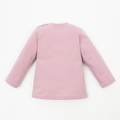 Лонгслив детский «Крошка Я» BASIC LINE, рост 74-80 см, розовый