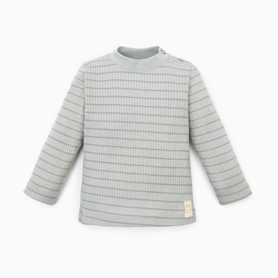 Лонгслив Крошка Я BASIC LINE, рост 62-68 см, полоска серая