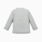 Лонгслив Крошка Я BASIC LINE, рост 74-80 см, полоска серая - Фото 5