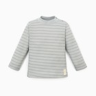 Лонгслив Крошка Я BASIC LINE, рост 86-92 см, полоска серая - Фото 1