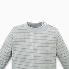 Лонгслив Крошка Я BASIC LINE, рост 86-92 см, полоска серая - Фото 2