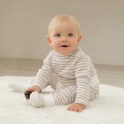Боди-водолазка Крошка Я BASIC LINE, рост 68-74 см, полоска бежевая - Фото 2