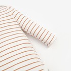 Боди с длинным рукавом Крошка Я, BASIC LINE, рост 80-86 см, полоска бежевая - Фото 3