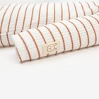 Боди с длинным рукавом Крошка Я, BASIC LINE, рост 80-86 см, полоска бежевая - Фото 4