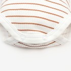Боди с длинным рукавом Крошка Я, BASIC LINE, рост 80-86 см, полоска бежевая - Фото 5