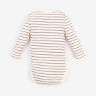 Боди с длинным рукавом Крошка Я, BASIC LINE, рост 80-86 см, полоска бежевая - Фото 7