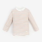 Лонгслив Крошка Я BASIC LINE, рост 74-80 см, полоска бежевая - Фото 1