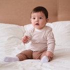 Лонгслив Крошка Я BASIC LINE, рост 80-86 см, полоска бежевая - Фото 2