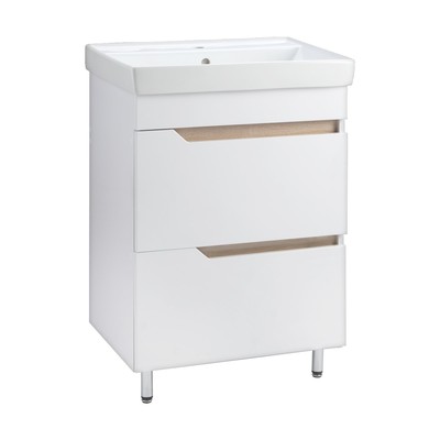 Комплект мебели для ванной: тумба «Анталия 60 – 2», раковина «Миранда 60», 463×610×820 мм, цвет белый