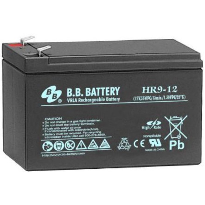 Батарея для ИБП BB HR 9-12, 12 В, 9 Ач - Фото 1