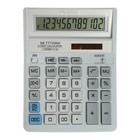 Калькулятор настольный (большой бухгалтерский) 12-разрядный, SKAINER SK-777XWH, двойное питание, 157 х 200 х 32 мм, белый - фото 319120695
