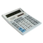 Калькулятор настольный (большой бухгалтерский) 12-разрядный, SKAINER SK-777XWH, двойное питание, 157 х 200 х 32 мм, белый - фото 9589931