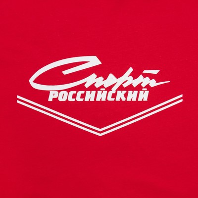 Футболка President Спорт российский, М, красный, 100% хлопок, кул.гладь 150 г/м2