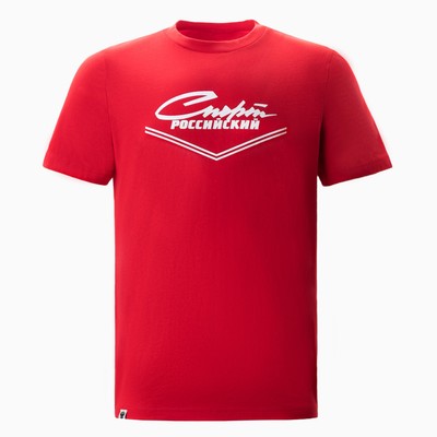 Футболка President Спорт российский, L, красный, 100% хлопок, кул.гладь 150 г/м2