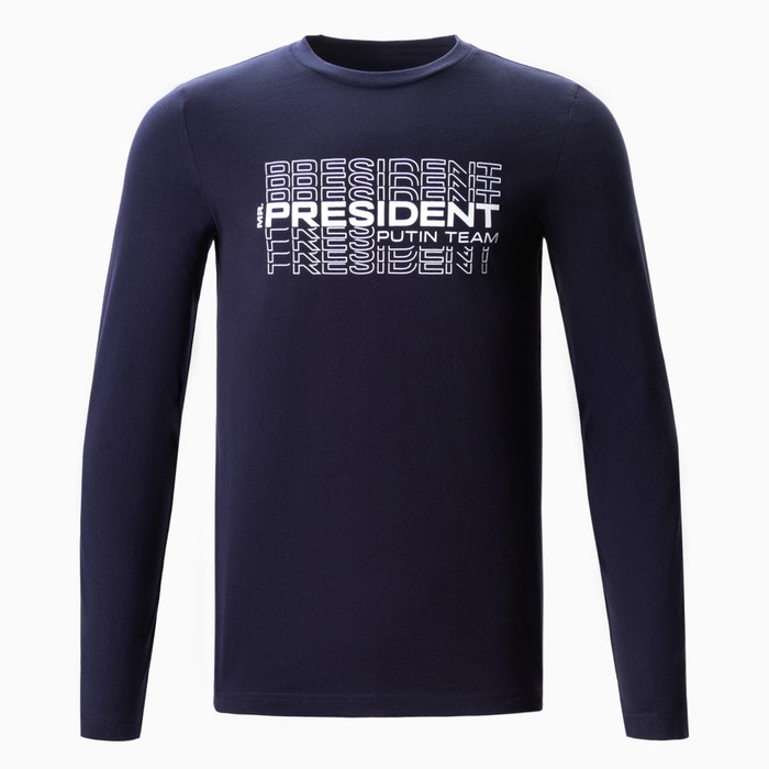 

Лонгслив President, М, синий, 100% хлопок, кул.гладь 150 г/м2