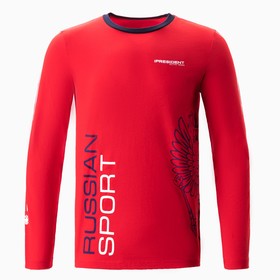 Лонгслив President Russian Sport, XS, красный, 100% хлопок, кул.гладь 150 г/м2 9186258