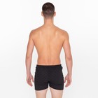 Трусы мужские свободные с пуговицей, цвет чёрный/ромбы, размер 54 9334053