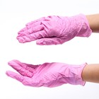 Перчатки Benovy нитриловые медицинские, розовые 3,8 гр   S, 50 пар. , - Фото 2