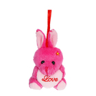 Мягкая игрушка- присоска "Заяц с сердцем" на голове цветок. цвета МИКС - Фото 2