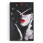 Часы-картина настенные, интерьерные "Девушка", плавный ход, 57 х 35 х 4 см - фото 319121825