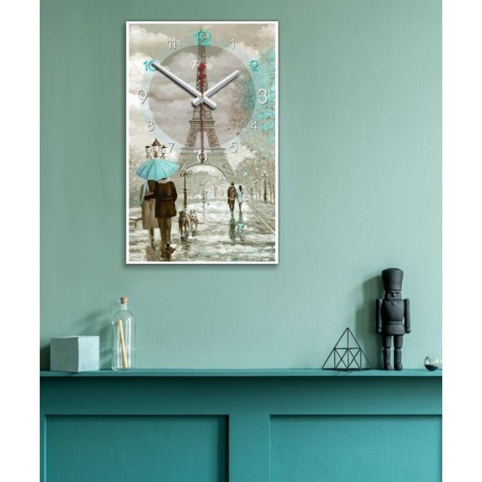 Часы-картина настенные, интерьерные "Париж", плавный ход, 57 х 35 х 4 см - фото 1904652888