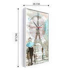 Часы-картина настенные, интерьерные "Париж", плавный ход, 57 х 35 х 4 см - фото 7512498