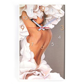Часы-картина настенные, серия: Интерьер, "Девушка", плавный ход, 57 х 35 х 4 см