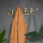 Вешалка ТУНДРА TVF002, металлическая, четырехрожковая, цвет бронза - Фото 1