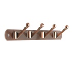 Вешалка ТУНДРА TVF002, металлическая, четырехрожковая, цвет медь - Фото 1