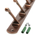 Вешалка ТУНДРА TVF002, металлическая, четырехрожковая, цвет медь - Фото 5