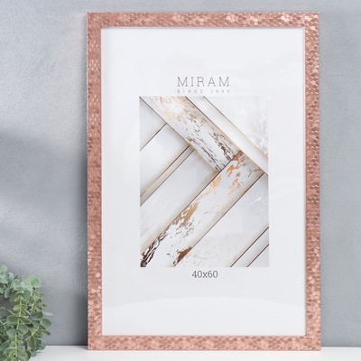 Фоторамка пластик "МИРАМ" 40х60 см, 651688 розовый (пластиковый экран)