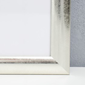 Фоторамка для фото 50×70 см «МИРАМ», пластик, серебро, (пластиковый экран)