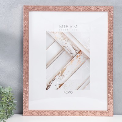 Фоторамка пластик "МИРАМ" 40х50 см, 651688 розовый (пластиковый экран)