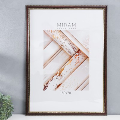 Фоторамка для фото 50×70 см «МИРАМ», пластик, венге, (пластиковый экран)