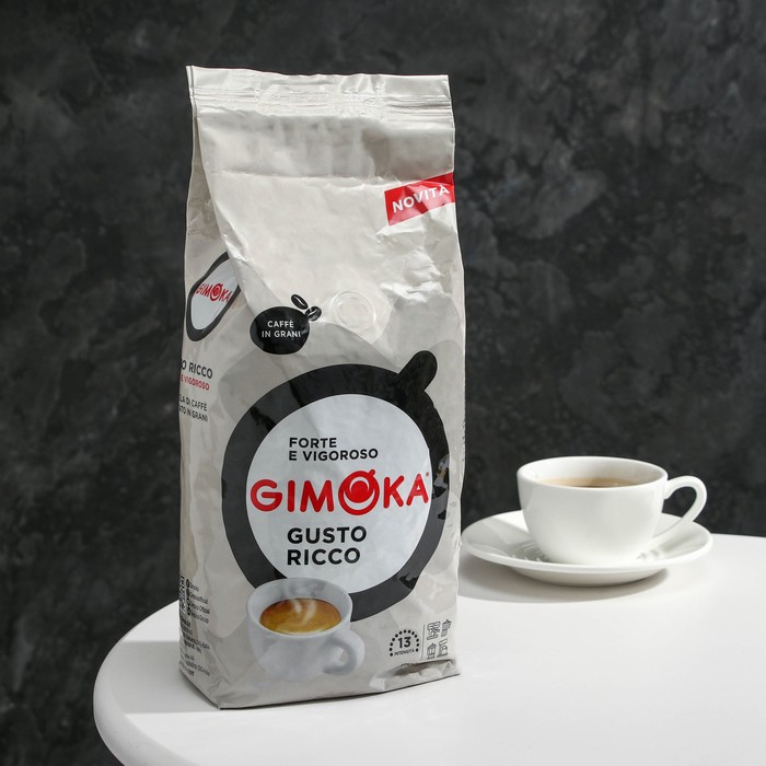 Кофе зерновой Gimoka Gusto ricco, 1000 г - Фото 1