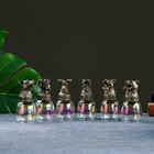Набор рюмок-перевертышей, подарочный "Веселые звери" лиловая дымка, на 6 персон, объем - 50 - фото 10064543