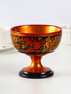 Конфетница на ножке «Сласть», 14.5×15 см, дерево, хохлома - Фото 2