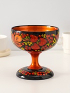 Конфетница на ножке «Сласть», 14.5×15 см, дерево, хохлома - Фото 3