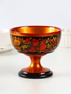 Конфетница на ножке «Сласть», 14.5×15 см, дерево, хохлома - Фото 3