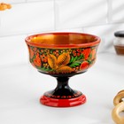 Конфетница на ножке «Сласть», 14.5×15 см, дерево, хохлома - Фото 5