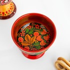 Конфетница на ножке «Сласть», 14.5×15 см, дерево, хохлома - Фото 6