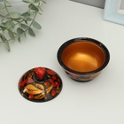 Солонка с крышкой «Ягодка», 9×6.5 см, хохлома, дерево - Фото 3