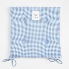 Подушка на стул Этель "Клеточка" 40х40 см, цв. синий, 100% полиэстер 7810960