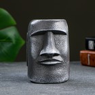 Кашпо - органайзер "Истукан моаи крупный" серый камень, 11см - фото 319814244