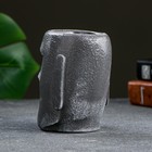 Кашпо - органайзер "Истукан моаи крупный" серый камень, 11см - Фото 3